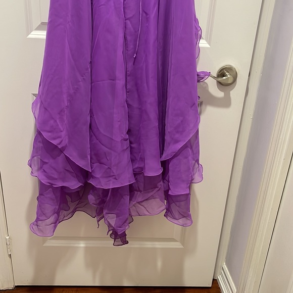 Vintage Silk Laces Layers Evening Dress - Picture 4 of 15